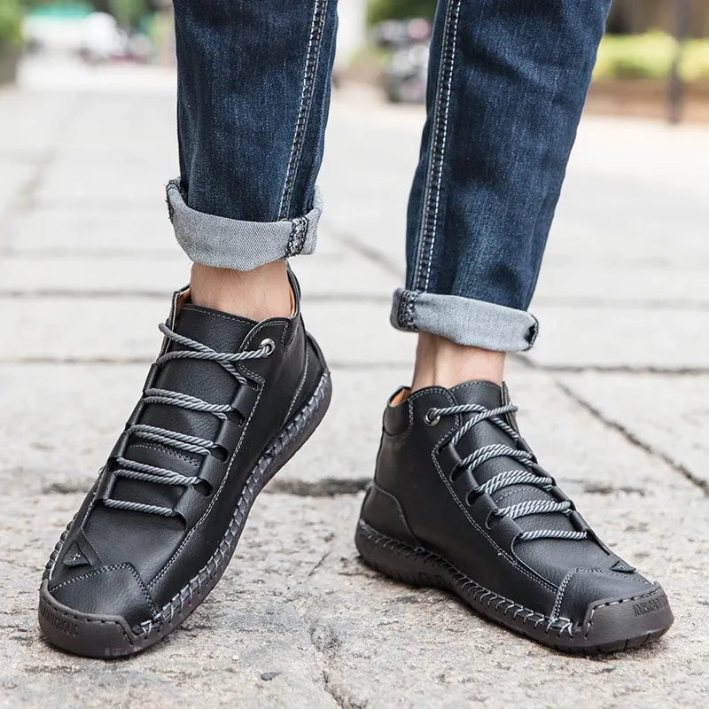 Retro Pigskin Boots